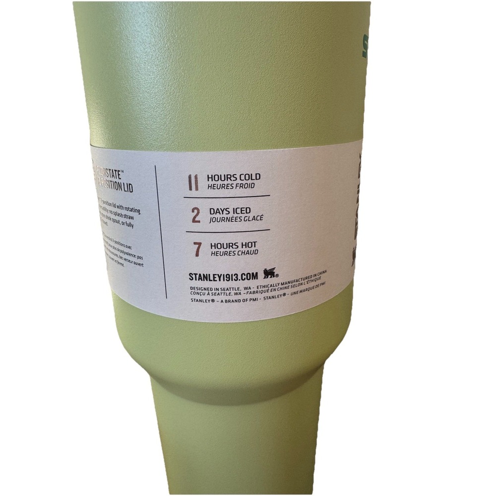 New Stanley 40 oz Stainless Steel Quencher H2.0 FlowState Green Cup Tumbler - Picture 3 of 9